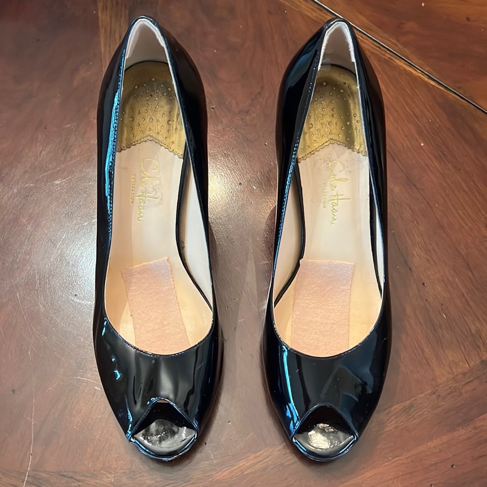 Cole Haan Nike Air Black Patent Heels Pumps